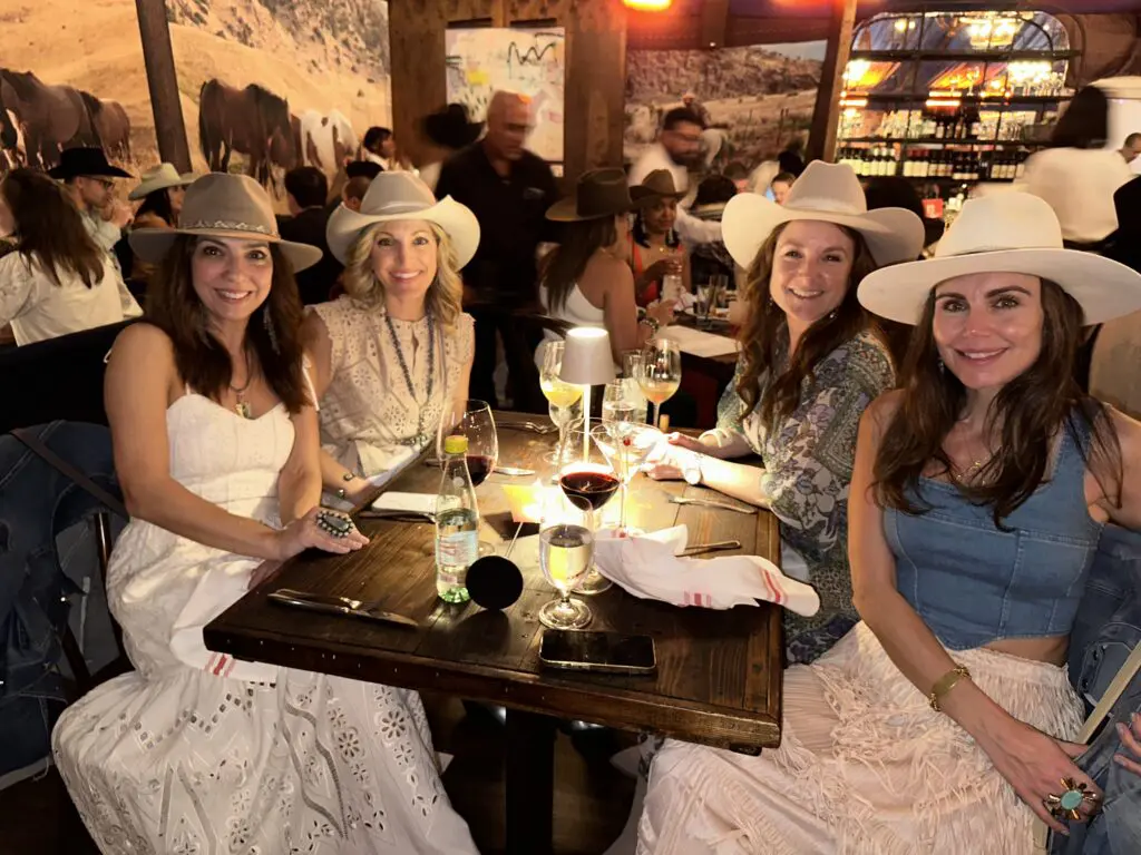 Veronica Pullicino, Jacee Wolf, Becky Livingstone, Nadin Boutros on opening night of The Ranch Steakhouse + Saloon. (Photo by Shelby Hodge)