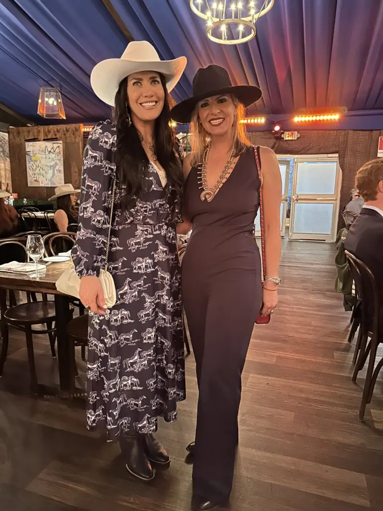 Tiffany Halik, Laurie Cacioppo at The Ranch Steakhouse + Saloon on opening night of Rodeo Houston. (Photo by Shelby Hodge)