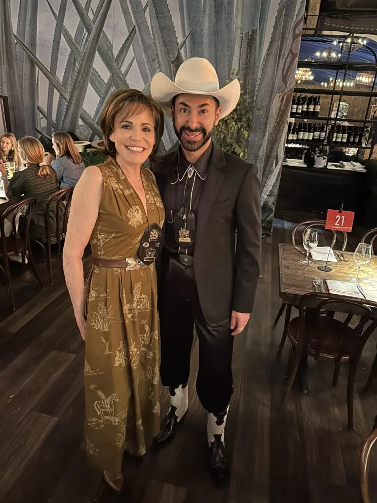 Hallie Vanderhider, Fady Armanious at The Ranch Steakhouse + Saloon on opening night of Rodeo Houston. (Photo by Shelby Hodge)