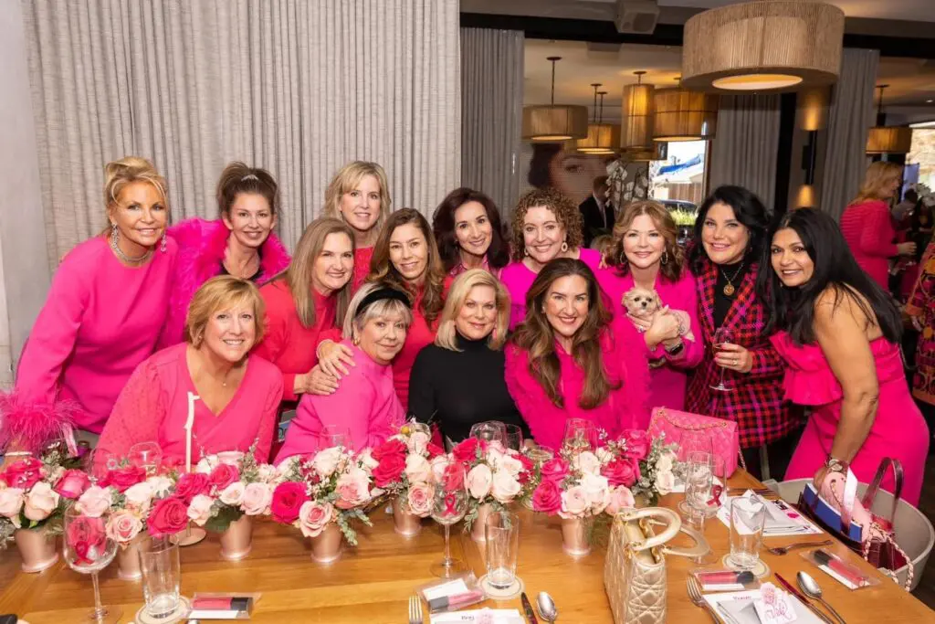 Kelly McCarley, Cynthia Gratzer, Gena Horak, Anna Kelly, Amy Olson, Penny Hesse, Angela Cugini, Jen Hayes, Emiley Hendrix, Mindy Cabble, Denise O’Connell, Melissa Bohnsack, Holly Clay, Vicki Patel at Booze & Boobs Luncheon (Photo by Emily Jäschke)