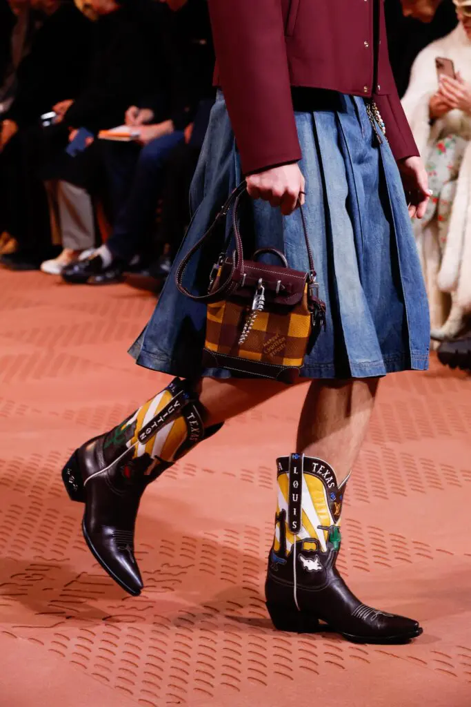 The limited-edition LV Texan boot from the Louis Vuitton 2024 Fall-Winter menswear collection is available to pre-order in the Galleria store during the Houston Rodeo and Live Stock Show.