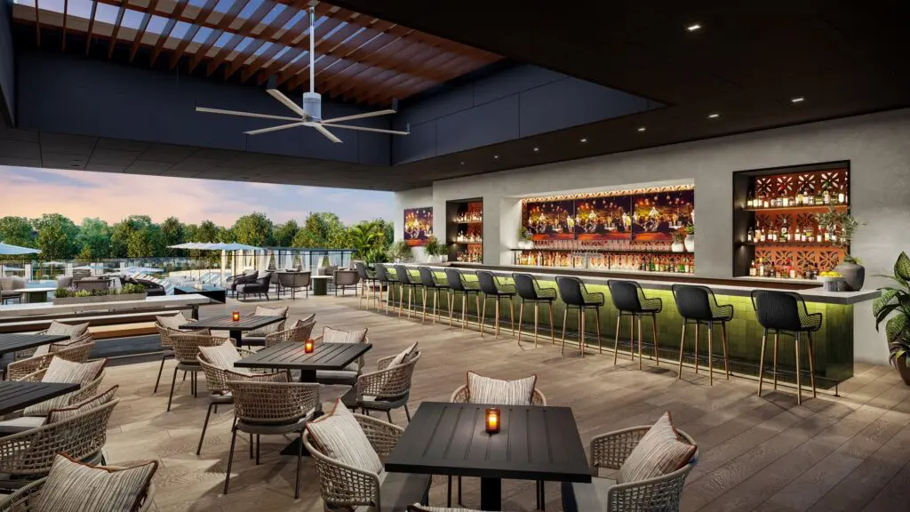 Take a seat on the The Veranda in the heart of Arlington's entertainment district. (Courtesy Rendering)