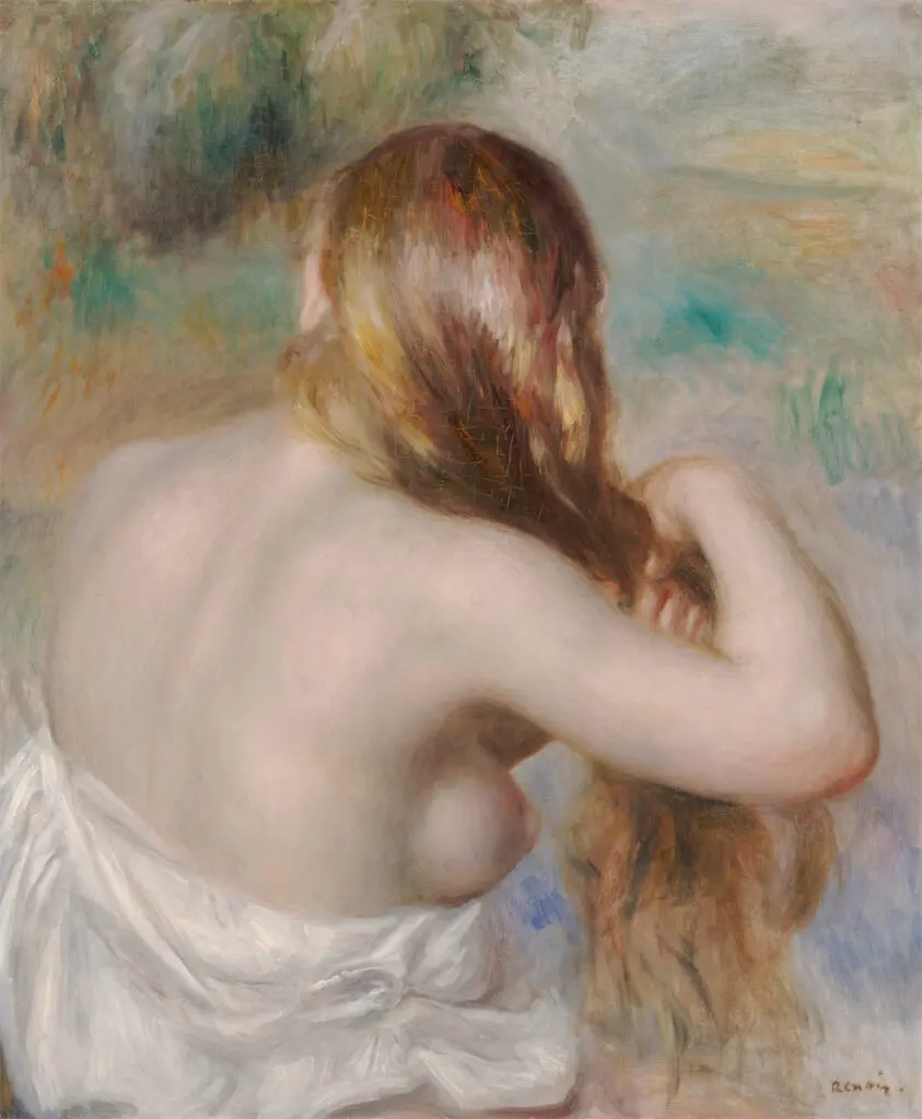 Pierre-Auguste Renoir, "Blonde Braiding Her Hair," 1886​