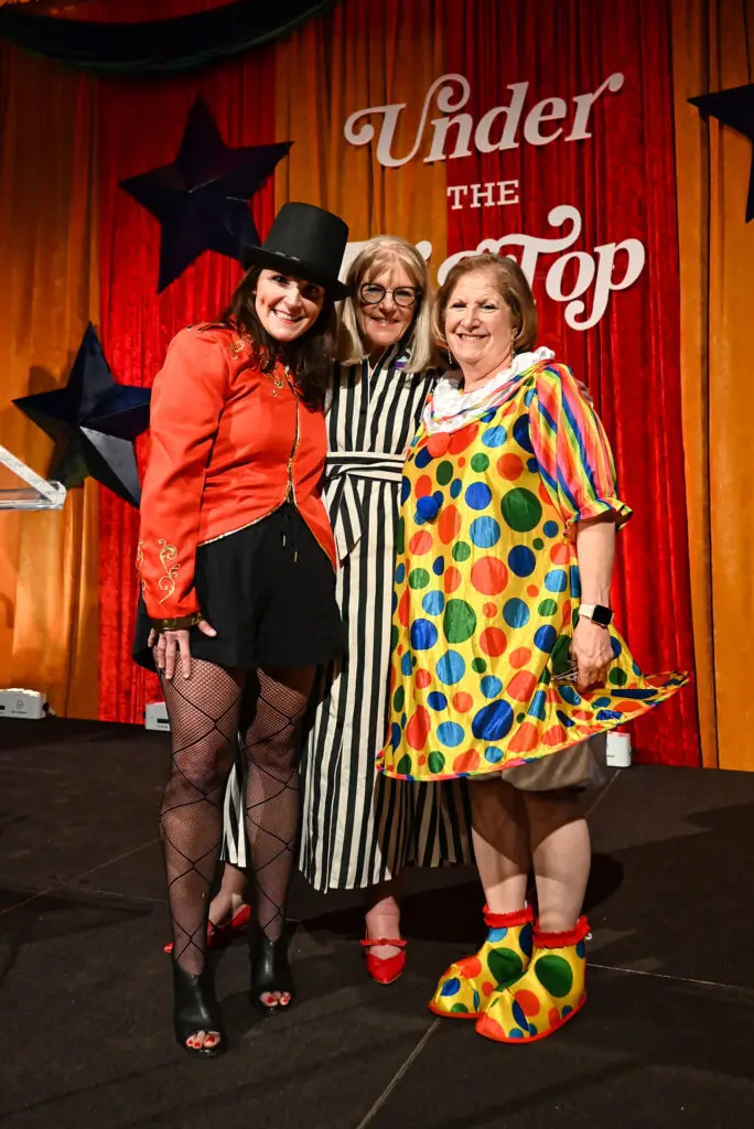 Rebecca Adler, Pat Sorrells, Ginger Bertrand at the Camp for All  'Under the Big Top' gala at The Revaire. (Photo by Katie Lynn)