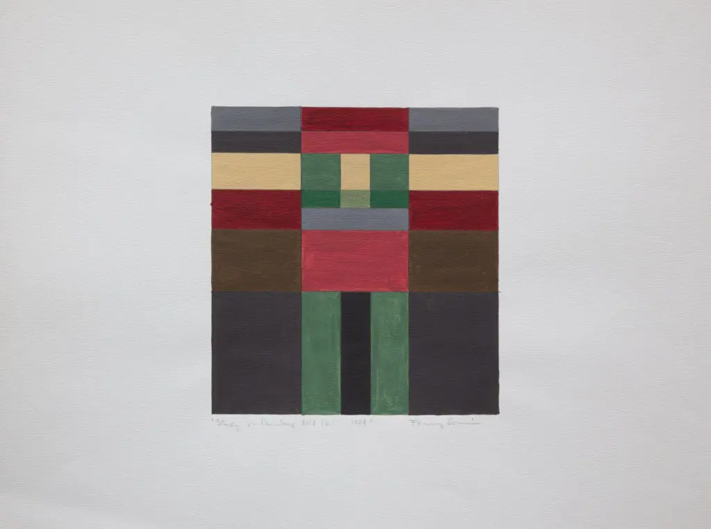 Rothko Chapel Art Auction Lot 10: Fanny Sanín's "Study for Painting No.2 (6)," 1984 (Courtesy the artist and Sicardi | Ayers | Bacino)