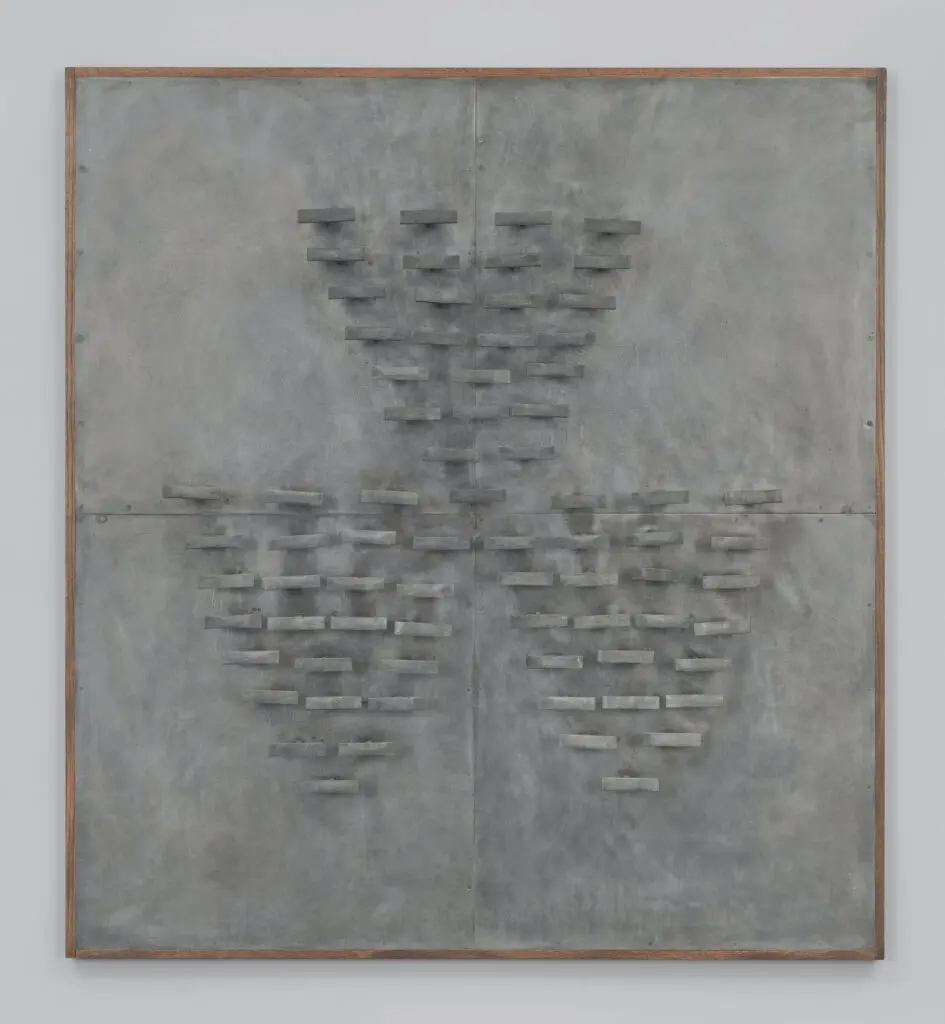 Chryssa's "Three Arrows," 1960, at Whitney Museum of American Art, New York. (© The Estate of Chryssa, National Museum of Contemporary Art Athens)