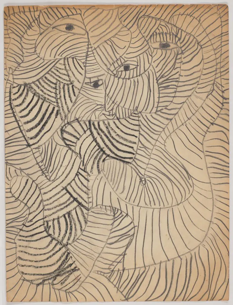 Janet Sobel's "Untitled," mid 1940s, at The Menil Collection. (© Janet Sobel. Photo by Paul Hester)