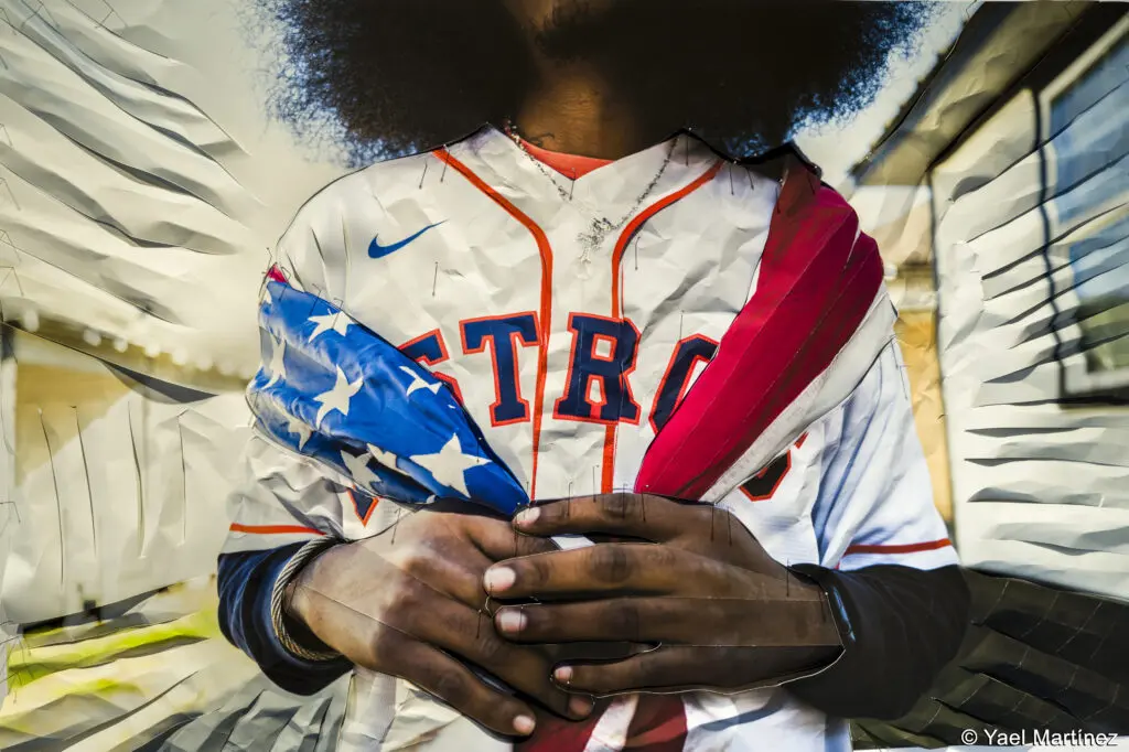 Yael Martínez's "Astros," 2024 (Courtesy Houston Center for Photography)