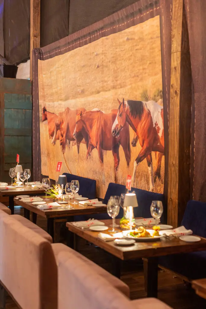 Interiors of the saloon at The Ranch Steakhouse & Saloon at Rodeo Houston.  (Photo by Jenn Duncan)