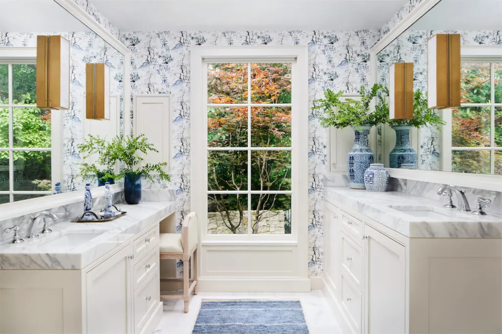 An elegant master bathroom. (Photo by Stephen Karlisch)