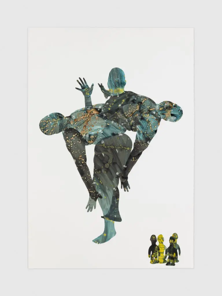 M. Florine Démosthène's "The Healing: Untitled 3," 2022, at Museum of Fine Arts, Houston. Collage on paper. (Courtesy M. Florine Démosthène and Mariane Ibrahim)