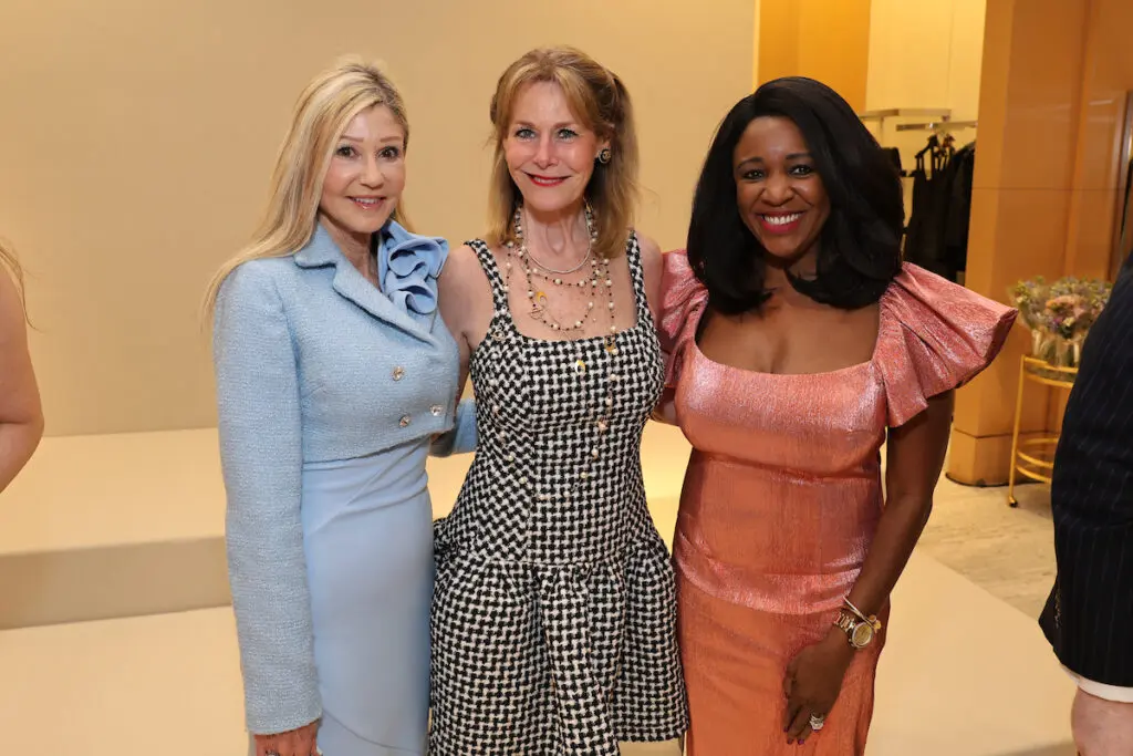 Patti Murphy, Cheryl Byington, Jacquie Baly at the PaperCity Philanthropy in Fashion Best Dressed announcement party at Neiman Marcus (Photo by Priscilla Dickson)