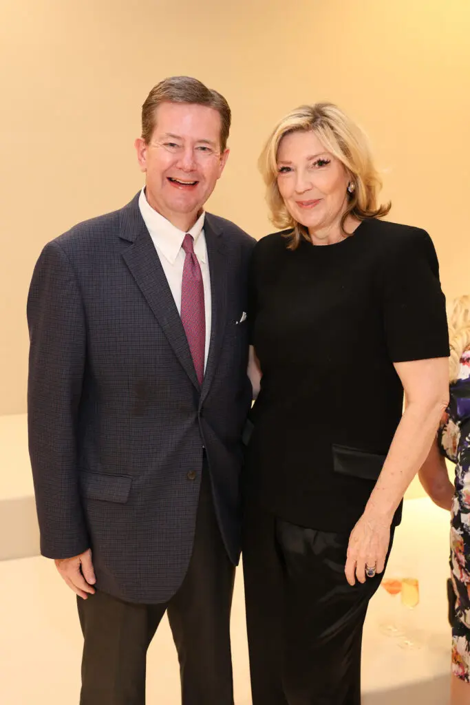 Jeff & Katherine Smith at the PaperCity Philanthropy in Fashion Best Dressed announcement party at Neiman Marcus (Photo by Priscilla Dickson)