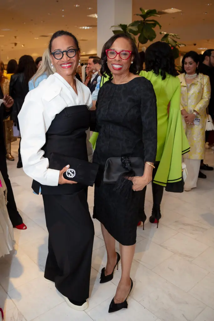 Anita Smith, Phyllis Williams at the PaperCity Philanthropy in Fashion Best Dressed announcement party at Neiman Marcus (Photo by Kara Trail, Miroma Photography)