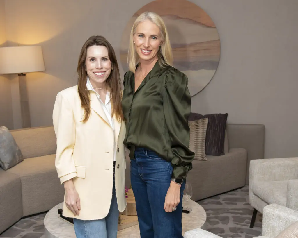Sarah Goff and Lauren Bredthauer enjoy the open house. (Photo by Tamytha Cameron)