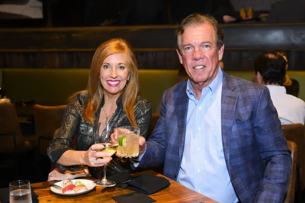 Cindy & Allen Case  at the grand opening of Ben Berg's latest concept, Prime 131, a live-fire and sushi restaurant  (Photo by Michelle Watson, Catchlightgroup.com)