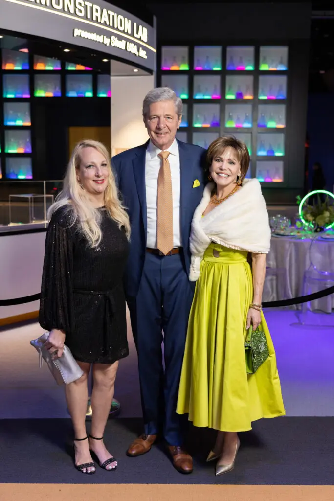 Cissy Abel, Bobby Dees & Hallie Vanderhider at the Houston Museum of Natural Science 'Big Energy!' gala. (Photo by Daniel Ortiz)