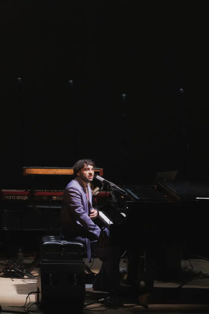 Pianist and composer Samora Pinderhughes performs during his "The Healing Project" concert at Carnegie Hall, which was held February 10, 2023 in New York City. (Courtesy Samora Pinderhughes and Carnegie Hall)
