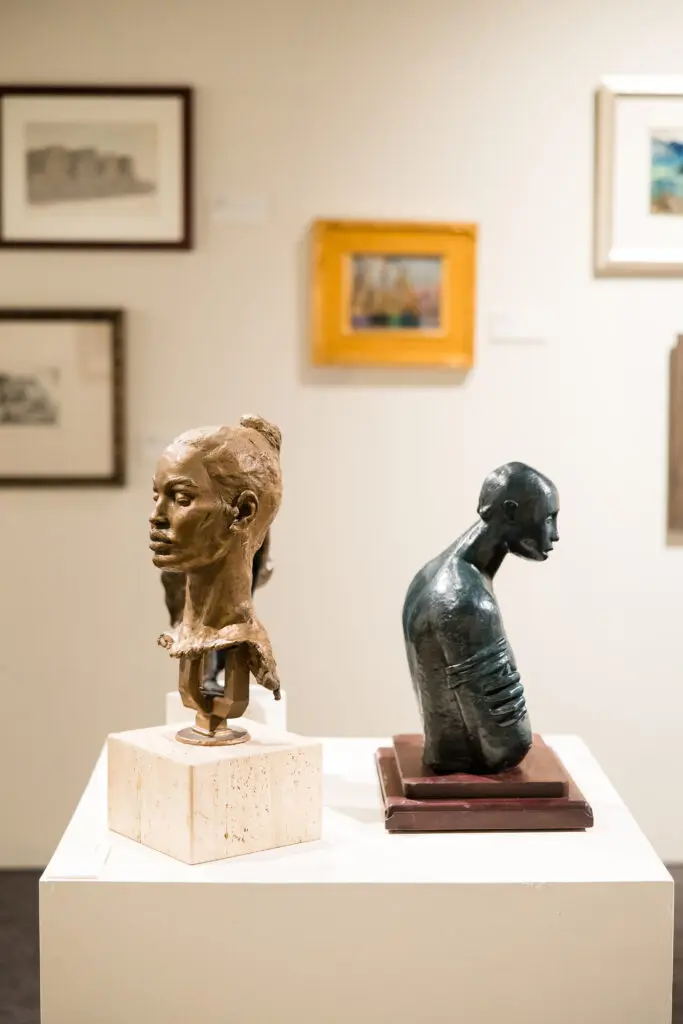 An installation view of The Kinsey African-American Art & History Collection at Holocaust Museum Houston. (Photo by Hung Truong, courtesy The Kinsey Collection and the Holocaust Museum Houston)