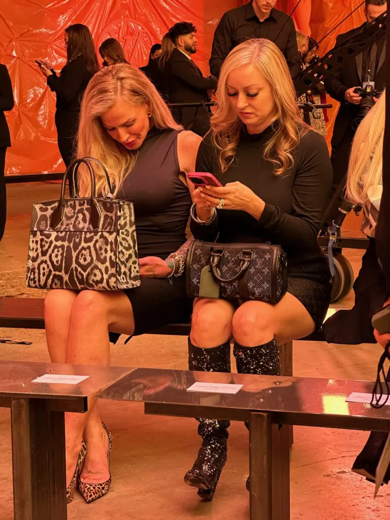 Louis Vuition devotees at the Louis Vuitton 2024 Spring/Summer fashion presentation at POST Houston. (Photo by Shelby Hodge)