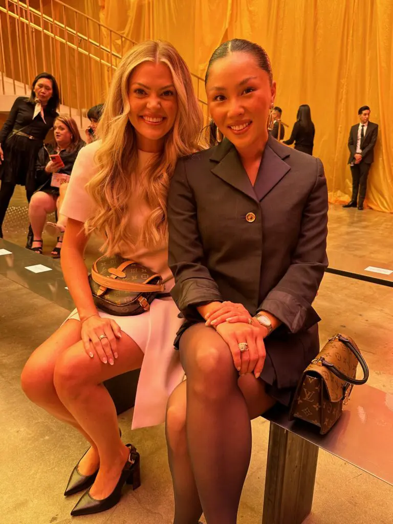 Jessica Crum, Jasmine Nguyen  at the Louis Vuitton 2024 Spring/Summer fashion presentation at POST Houston. (Photo by Shelby Hodge)