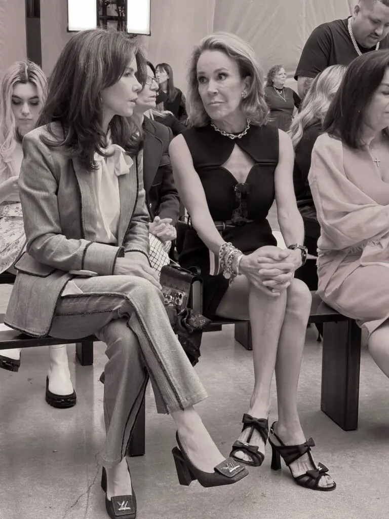 Friends of Louis Vuition at the Louis Vuitton 2024 Spring/Summer fashion presentation at POST Houston. (Photo by Shelby Hodge)