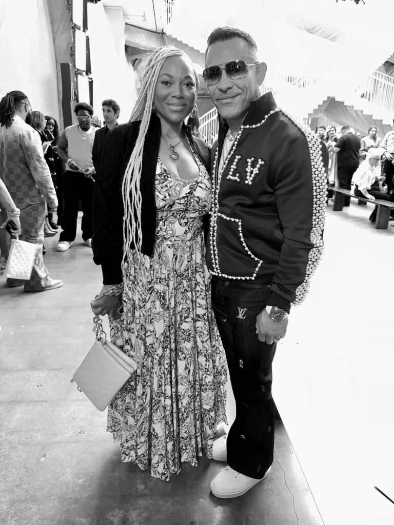 Guests  at the Louis Vuitton 2024 Spring/Summer fashion presentation at POST Houston. (Photo by Shelby Hodge)