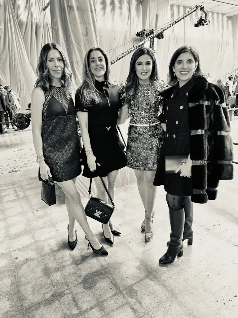 Kristina Somerville, Sneha Merchant, Stacey Lindseth at the Louis Vuitton 2024 Spring/Summer fashion presentation at POST Houston. (Photo by Shelby Hodge)