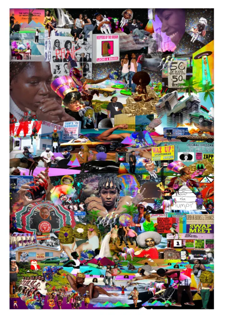 Lauren Halsey's "Loda Land," 2020, at Museum of Fine Arts, Houston. (Courtesy Lauren Halsey and David Kordansky Gallery, Los Angeles)