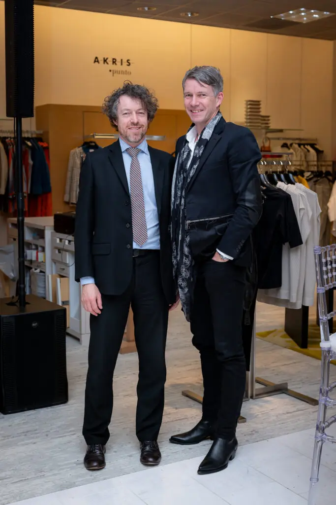 Hamish Macintyre, Sverre Brandsberg-Dahl at the PaperCity Philanthropy in Fashion Best Dressed announcement party at Neiman Marcus (Photo by Kara Trail, Miroma Photography)