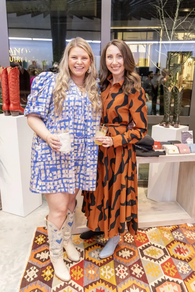 Laura Rickaway, Lindsey Root at the opening of City Boots in Autry Park.  (Photo by Jordan Geibel)