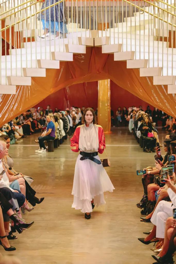 Louis Vuitton presents its 2024 Spring/Summer collection in the X Atrium at POST Houston. (Courtesy Louis Vuitton; Image Megan Kay Photography)