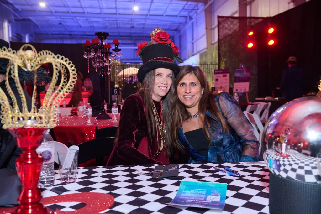 Co-chair Merry Schooley, Suraiya Lema at Fresh Arts Wonder Ball (Photo by Charlie Horse Photography)