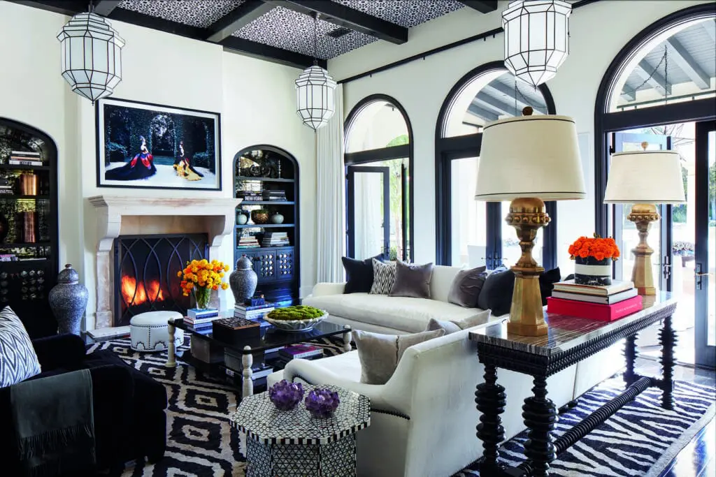 Khloe Kardashian's family room, designed by Martyn Lawrence Bullard. Photo by Douglas Friedman)