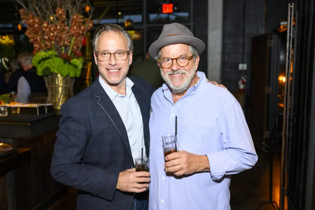 Shephard Ross, Jonathan Levine at the grand opening of Ben Berg's latest concept, Prime 131, a live-fire and sushi restaurant  (Photo by Michelle Watson, Catchlightgroup.com)