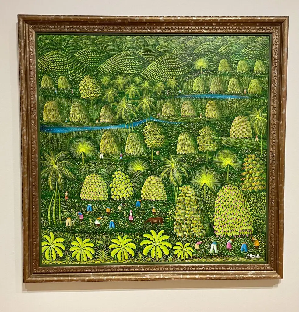 A view of lush beauty and servitude in Henri-Robert Bresil's Untitled Landscape. (Photo by Courtney Dabney)