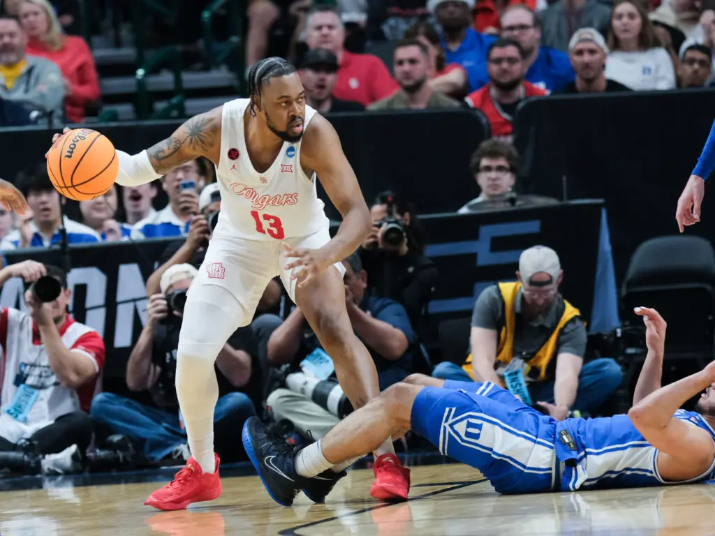 Houston power forward J'Wan Roberts took it to Duke early. (Photo by F. Carter Smith)