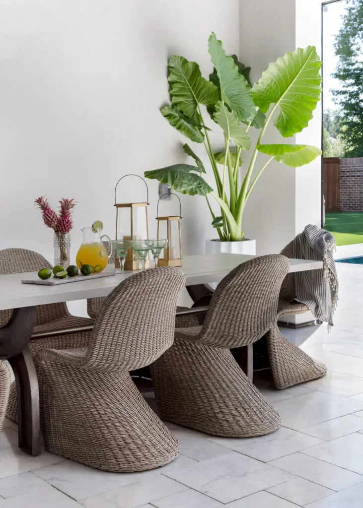 Outdoor dining season is enjoyable on the patio.  The living room has a wall of windows allowing the space to feel very connected.