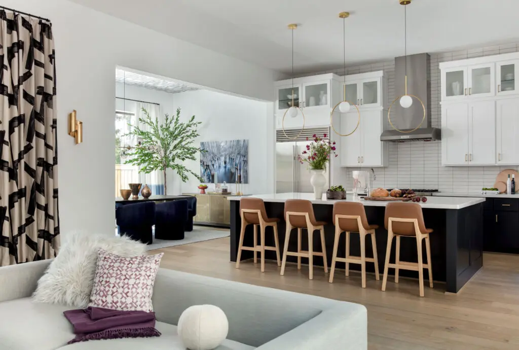 The open floor plan allows everyone to feel connected in the home.