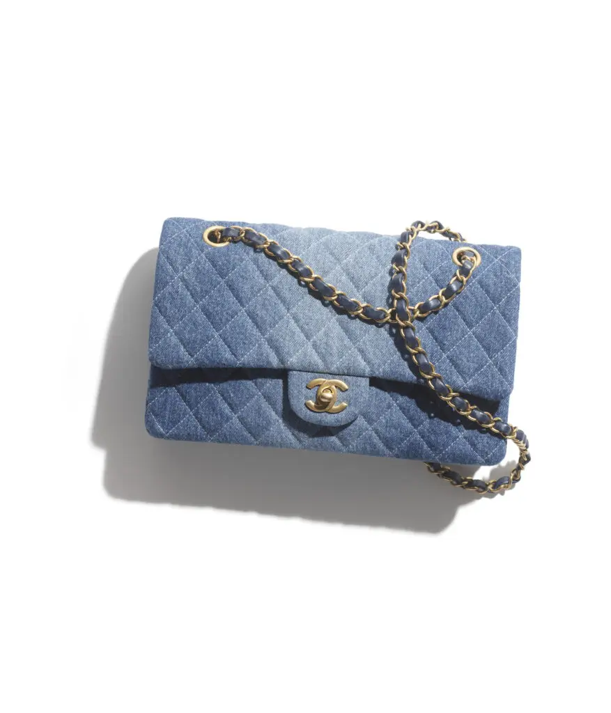 Chanel bag in blue denim and metal