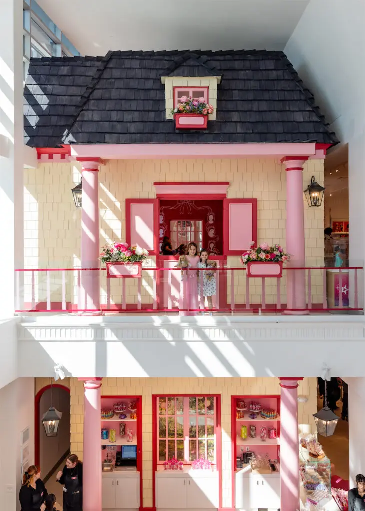 A two-story dollhouse is unique to the Dallas American Girl Store. (photo by The Nix Company)