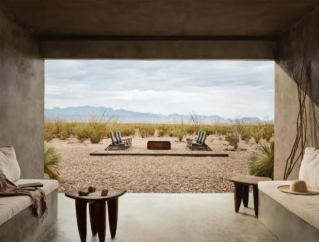 A fire pit area at Willow House. 