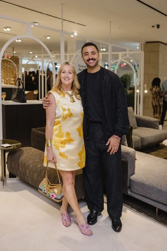 Courtnay Tartt Elias, PJ Natuzzi at Natuzzi Italia Houston Grand Opening (Photo by Johnny Than)