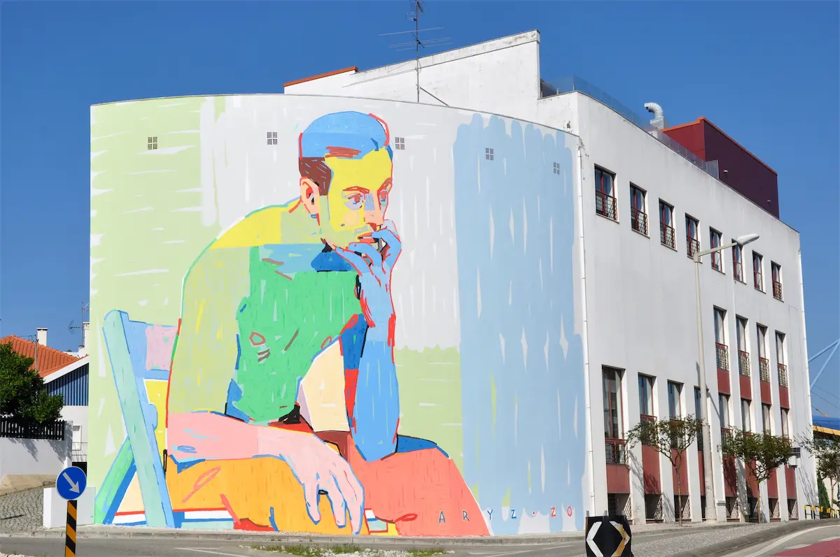 107 Aryz’s Esperando Para Tener Prisa, 2020 in Leiria, Portugal