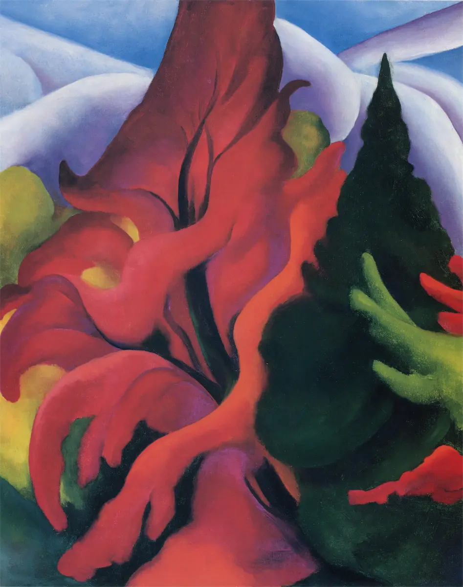 125 Georgia O’Keeffe’s Maple and Cedar, Lake George, 1920. The Georgia O’Keeffe Museum (Abrams, © 1997)