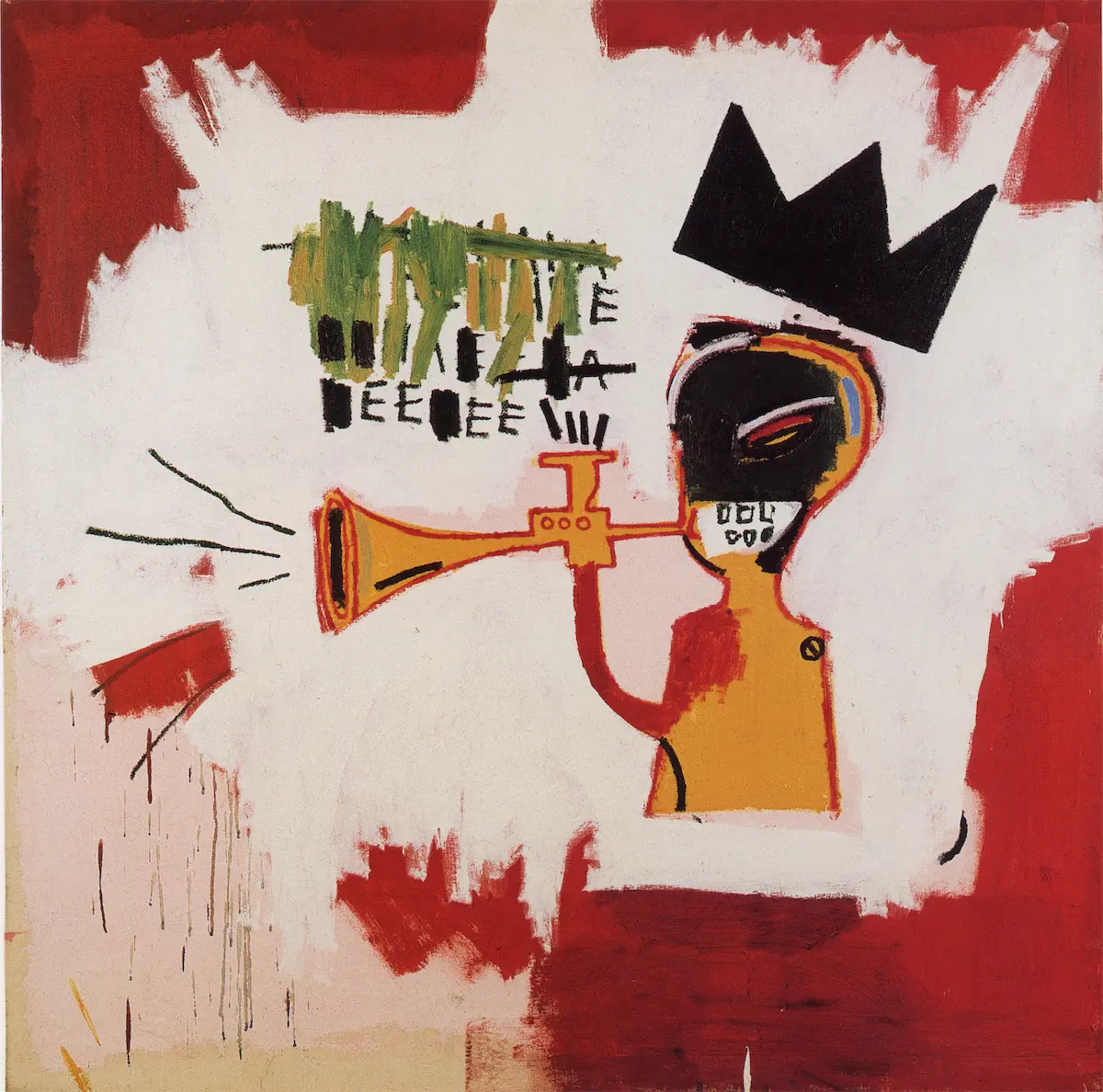129 Jean-Michel Basquiat’s Trumpet, 1984, at Norton Museum of Art, West Palm Beach, Florida. Basquiat by Marc Mayer (Merrell © 2005). Courtesy Norton Museum of Art