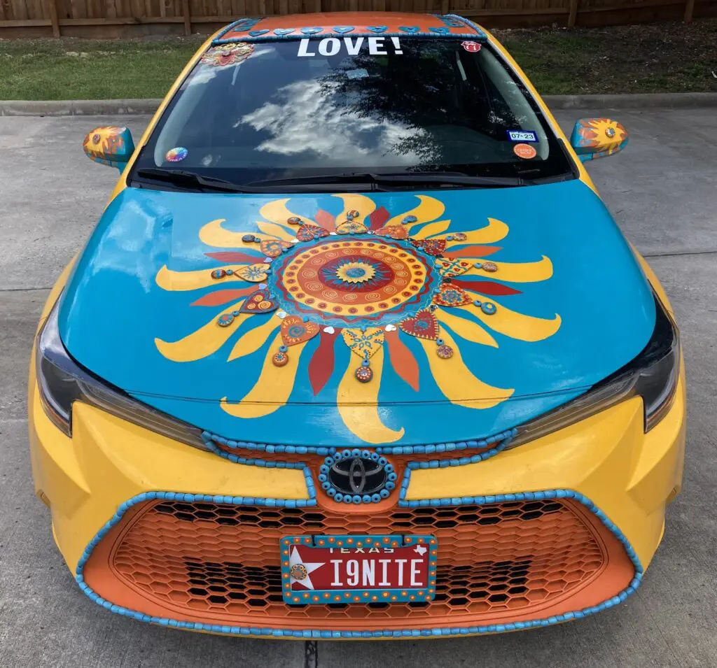 Sarah Gish's fifth and current art car, Iggy the Igniter