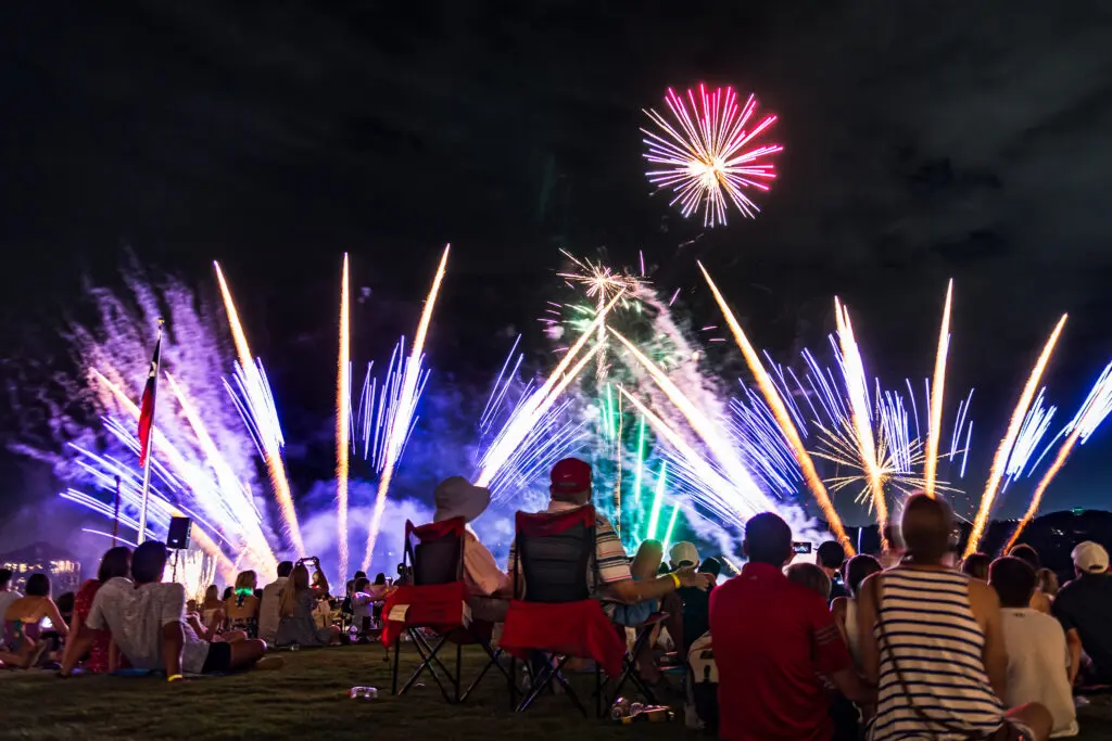 Enjoy a spectacular fireworks display and other patriotic festivities under the stars on Independence Day.