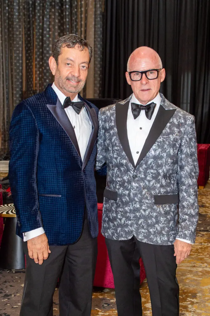 Orlando Zayas, Tom Mays at the Alley Theatre gala (Photo by Jacob Power)