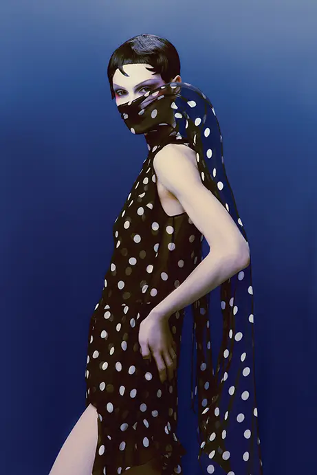 Stella McCartney dot ruffled dress $1,890 at Neiman Marcus, Stanley Korshak. 